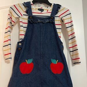 Bundle of 2 dresses Cynthia Rowley Navy Denim Pinafore Dress with Appliqués 7/8